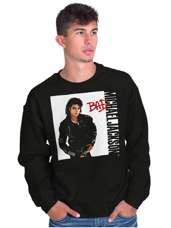 Bad Album Cover Graphic Pullover Crewneck Sweatshirt Brisco Brands S