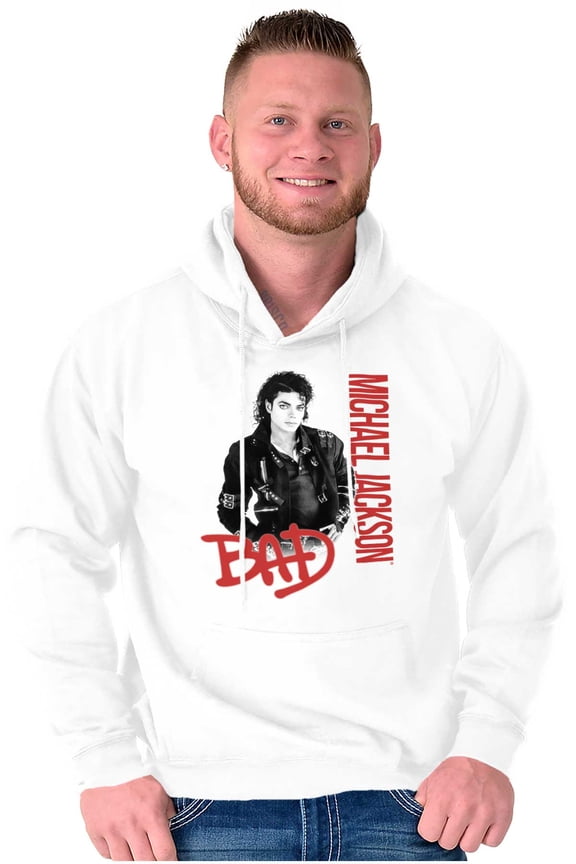 Michael Jackson Bad Music Album Cover Hoodie Sweatshirt Women Men Brisco Brands L