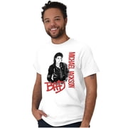Michael Jackson Bad Music Album Cover Crew Neck Short Sleeve Graphic Tee Brisco Brands L