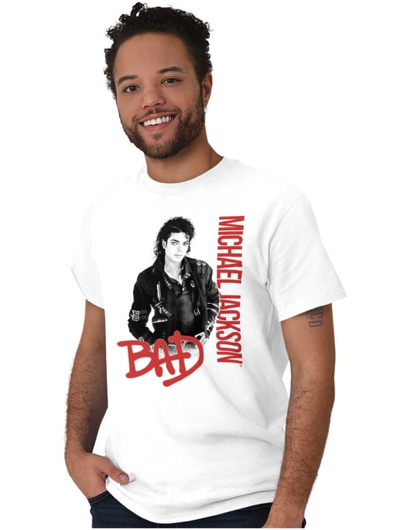 Bad Music Album Cover Crew Neck Short Sleeve Graphic Tee Brisco Brands L