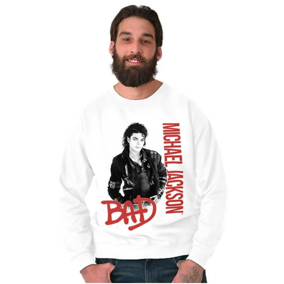 Michael Jackson Bad Music Album Cover Sweatshirt for Men or Women Brisco Brands S