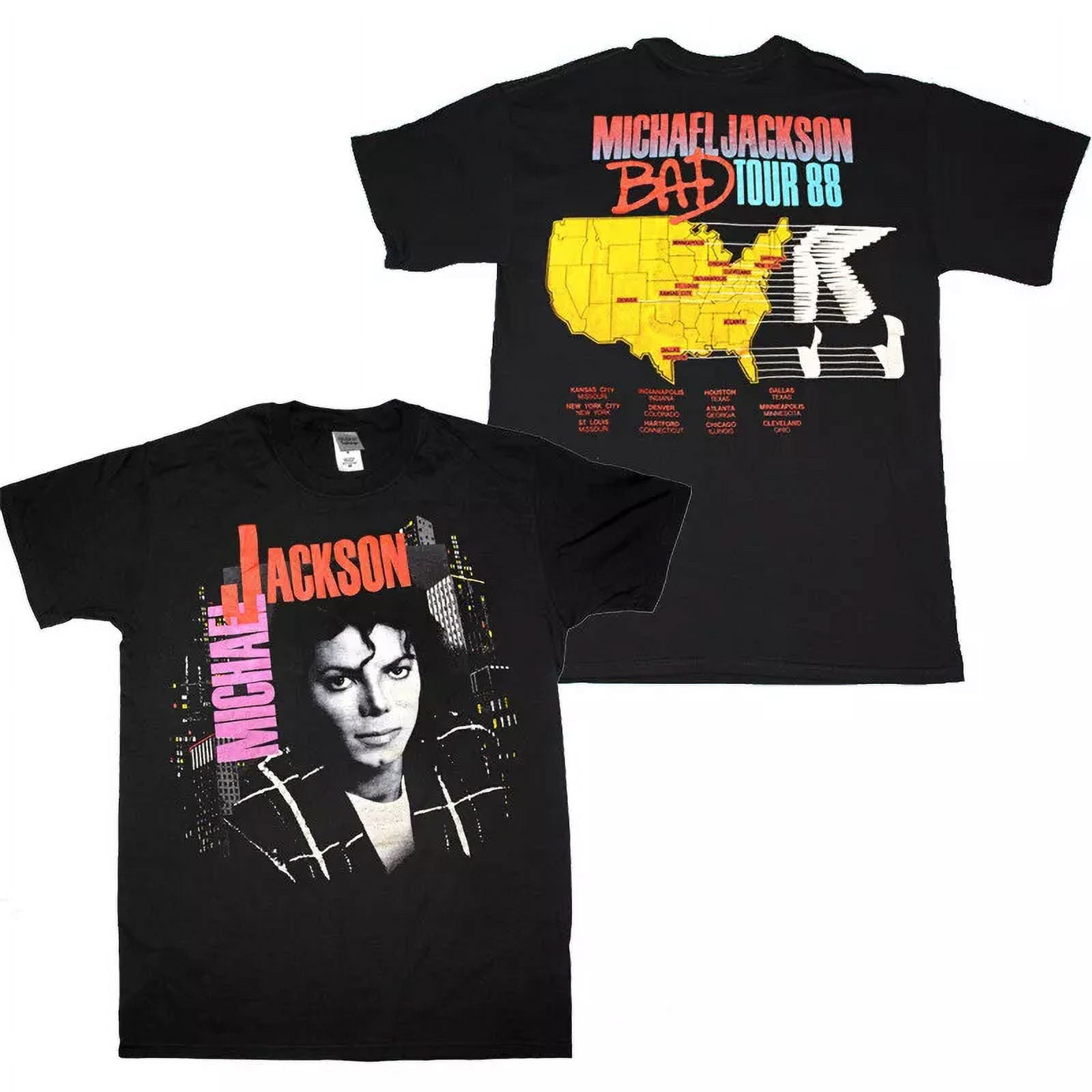 Best michael jackson 1988 bad tour t shirt Outlet Michael Jackson