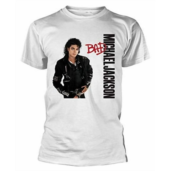 Michael Jackson 'Bad' (White) T-Shirt (Large)