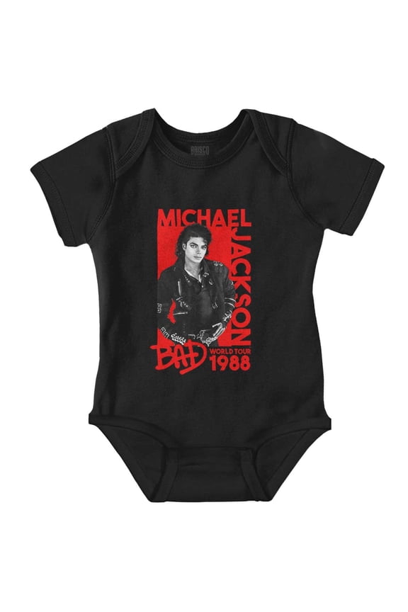 Michael Jackson Bad World Your 1988 Romper Boys or Girls Infant Baby Brisco Brands NB