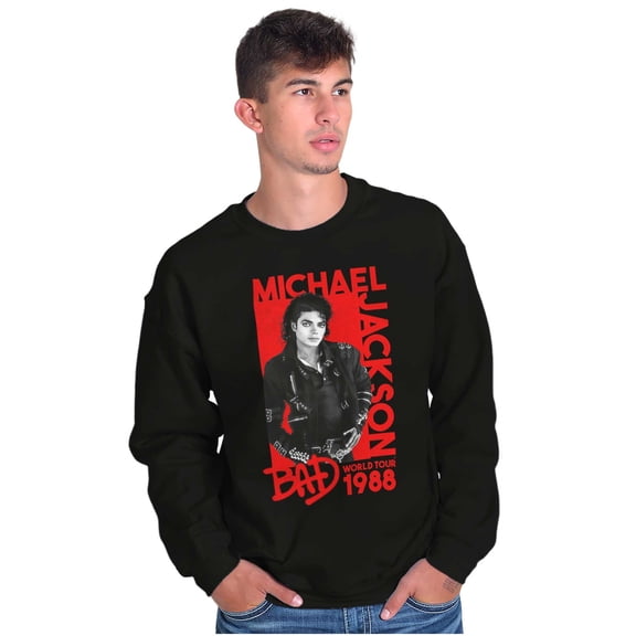 Michael Jackson Bad World Your 1988 Unisex Plus Fleece Graphic Sweatshirt Brisco Brands 2X