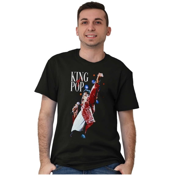 Michael Jackson Beat It King o f Pop Crew Neck Short Sleeve Graphic Tee Brisco Brands X