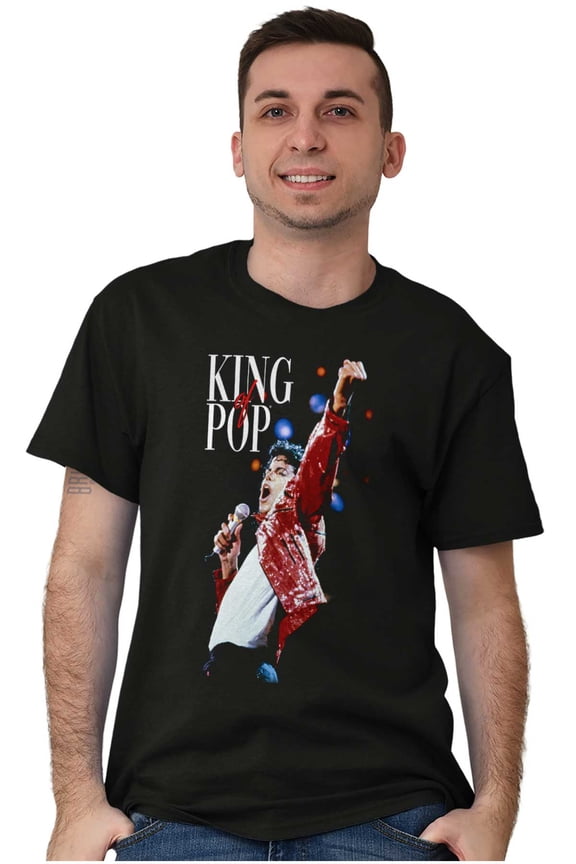 Michael Jackson Beat It King o f Pop Plus Size Crewneck Graphic Tee Shirt Brisco Brands 2X