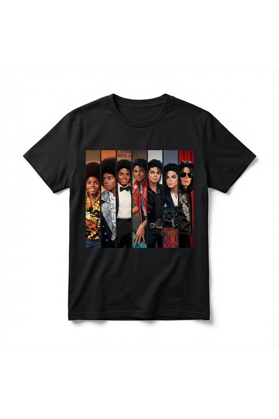 Michael Jackson Evolution T-Shirt: Vintage King of Pop Collage