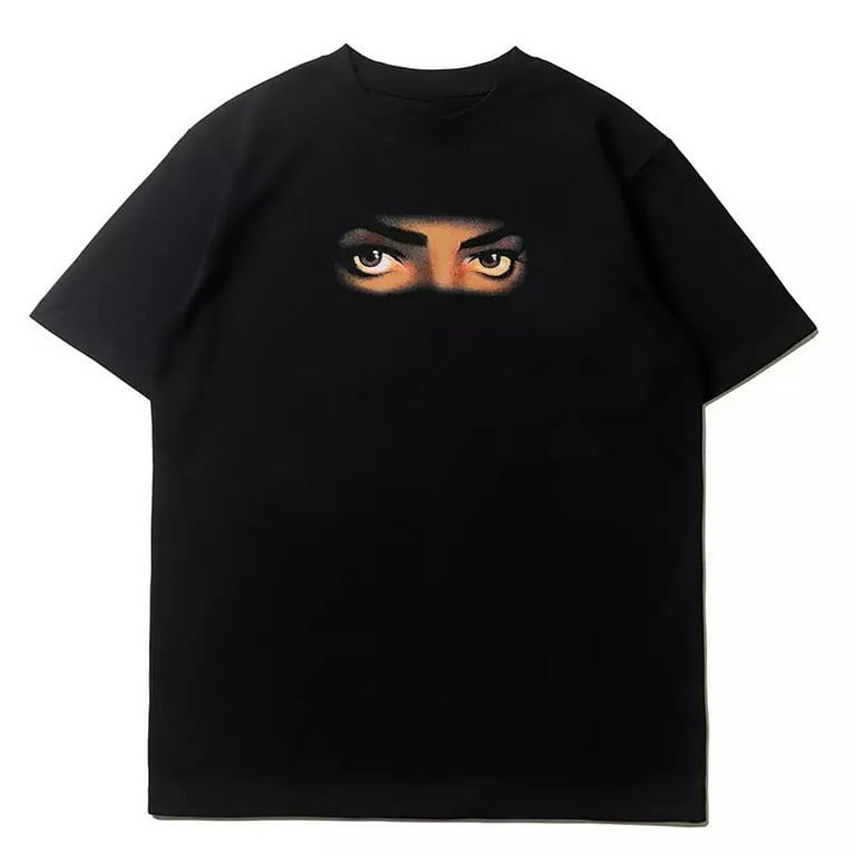 Michael Jackson Eyes Print Vintage Cotton Tops Unisex High