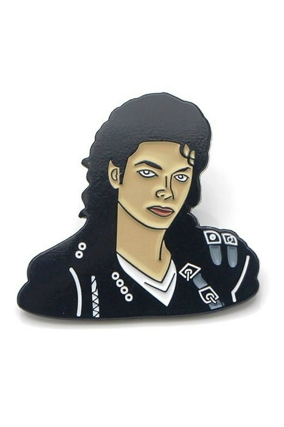 Michael Jackson Face Enamel Metal Pin