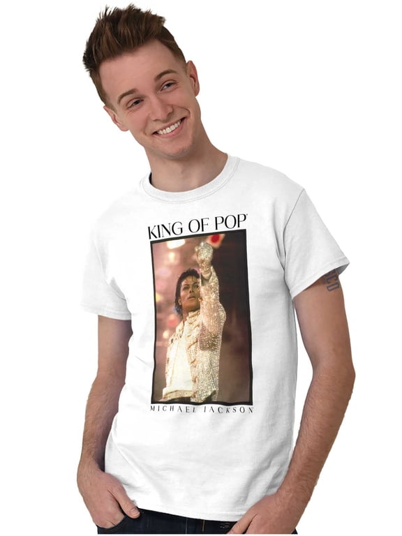 King of Pop HIStory Crew Neck Short Sleeve Graphic Tee Brisco Brands L