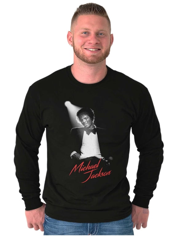 King of Pop Spotlight Crew Neck Long Sleeve Graphic Tee Brisco Brands S