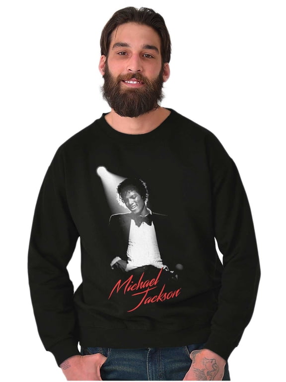 King of Pop Spotlight Graphic Pullover Crewneck Sweatshirt Brisco Brands S