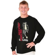 Michael Jackson King of Pop Toe Stand Crew Neck Long Sleeve Graphic Tee Brisco Brands S