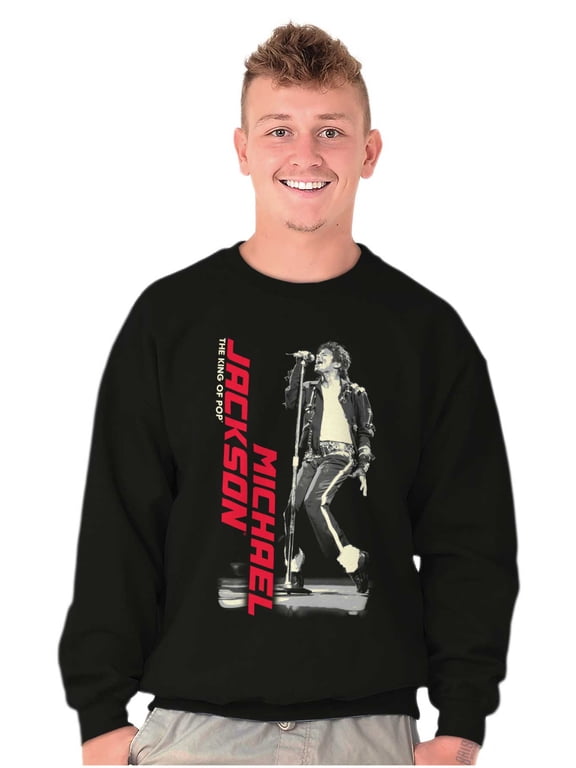 King of Pop Toe Stand Graphic Pullover Crewneck Sweatshirt Brisco Brands X