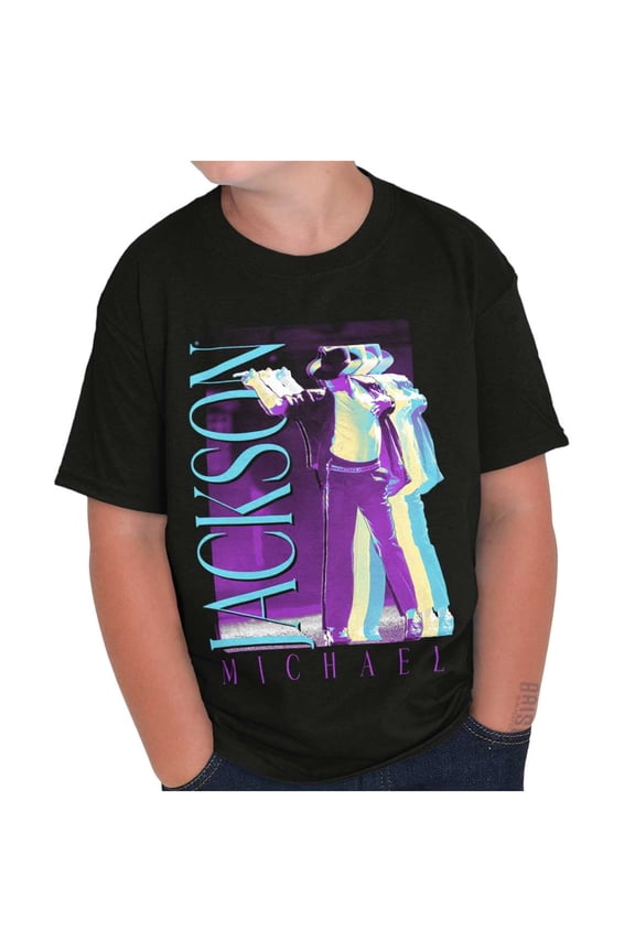 Michael Jackson MJ Dance Glitch Crewneck T Shirts Boy Girl Teen Brisco Brands X