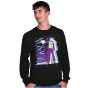 Michael Jackson MJ Dance Glitch Crew Neck Long Sleeve Graphic Tee Brisco Brands M
