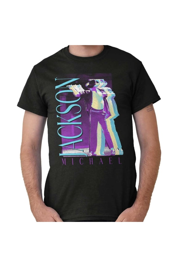 Michael Jackson MJ Dance Glitch Men's Graphic T Shirt Tees Brisco Brands M