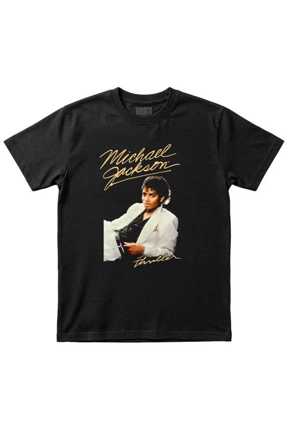 Michael Jackson MJ Thriller Album Plus Size Crewneck Graphic Tee Shirt Brisco Brands 3X