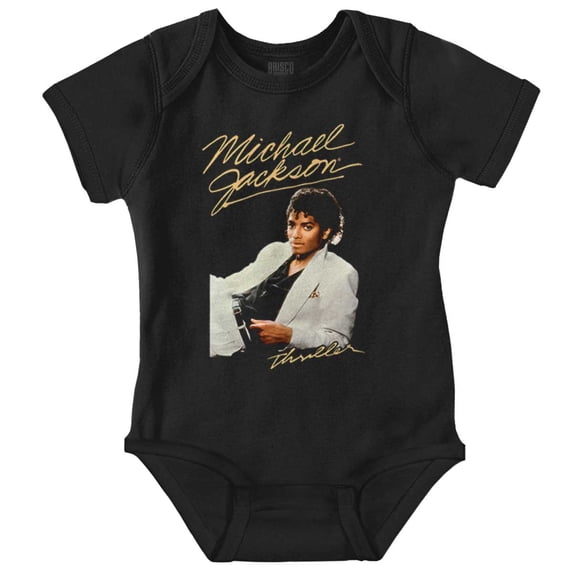 Michael Jackson MJ Thriller Album Gender Neutral Printed Baby Bodysuit Brisco Brands NB