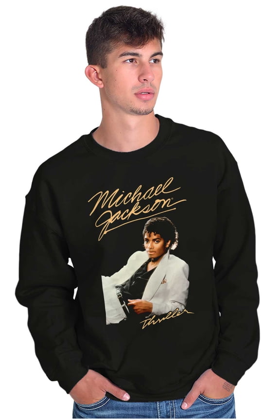 Michael Jackson MJ Thriller Album Unisex Plus Fleece Graphic Sweatshirt Brisco Brands 4X