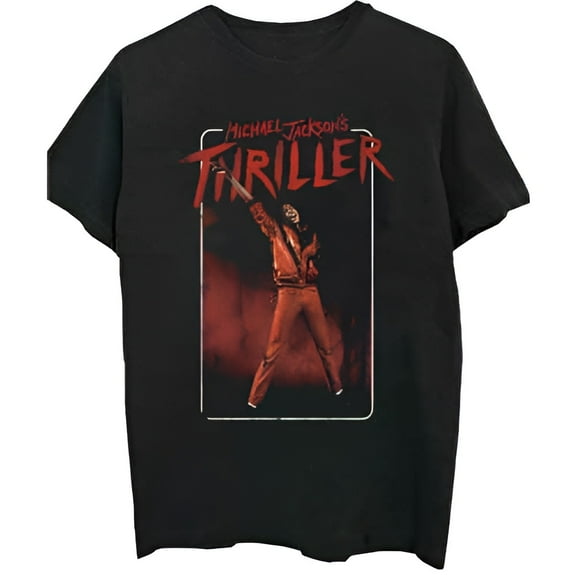 Michael Jackson Men's Thriller Red Suit T-Shirt Black Small