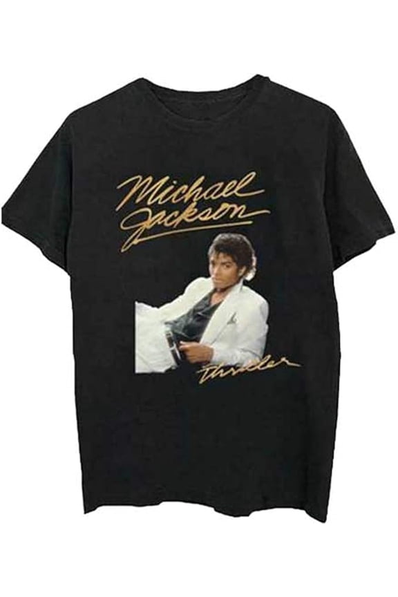 Men's Thriller White Suit T-Shirt Large | Officially Licensed Merchandise