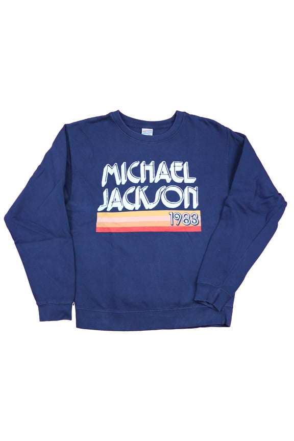 Mens Crewneck Sweatshirt - Simple Name 1983 Stripe (X-Small)