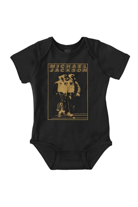 Michael Jackson Moonwalk Glitch Romper Boys or Girls Infant Baby Brisco Brands NB