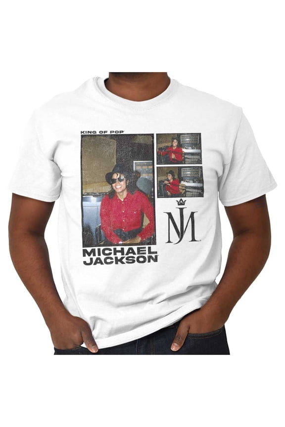 Michael Jackson Pop Studio Session Men's Graphic T Shirt Tees Brisco Brands M