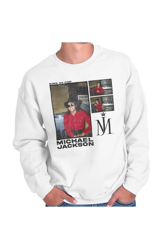 Michael Jackson Pop Studio Session Unisex Plus Fleece Graphic Sweatshirt Brisco Brands 2X