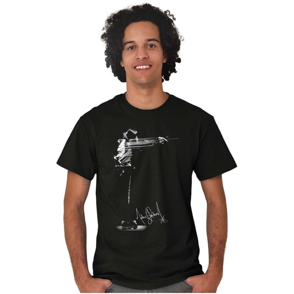 Michael Jackson Signature Autograph Crew Neck Short Sleeve Graphic Tee Brisco Brands S
