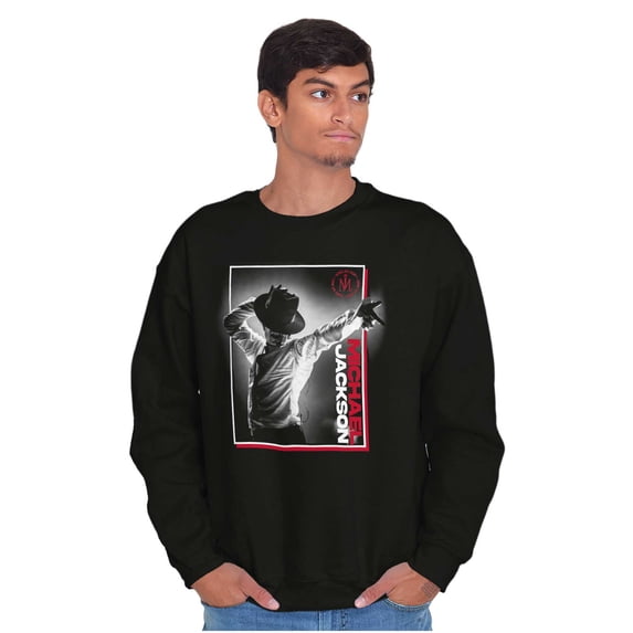 Michael Jackson Smooth Criminal Hat Graphic Pullover Crewneck Sweatshirt Brisco Brands S