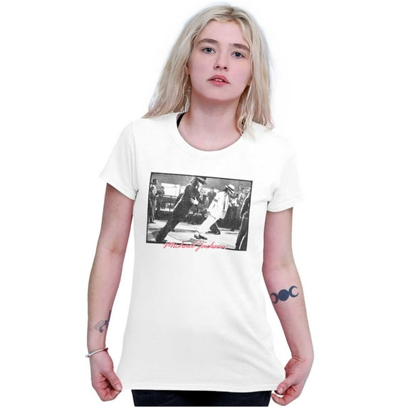 Michael Jackson Smooth Criminal Lean Womens Slim Fit Graphic Tee Brisco Brands S