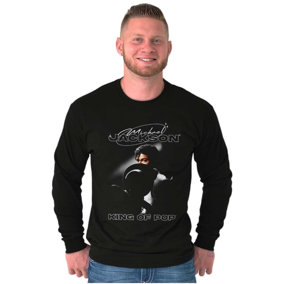 Michael Jackson Smooth Criminal Crew Neck Long Sleeve Graphic Tee Brisco Brands S