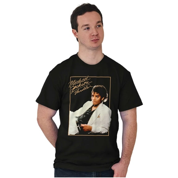 Michael Jackson Thriller Album Cover Crew Neck Short Sleeve Graphic Tee Brisco Brands S