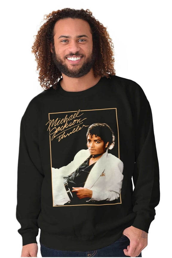 Michael Jackson Thriller Album Cover Unisex Plus Fleece Graphic Sweatshirt Brisco Brands 2X