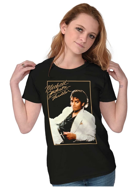 Thriller Album Cover Womens Slim Fit Graphic Tee Brisco Brands S