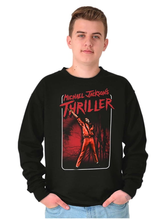 Thriller Dance Music Graphic Pullover Crewneck Sweatshirt Brisco Brands S