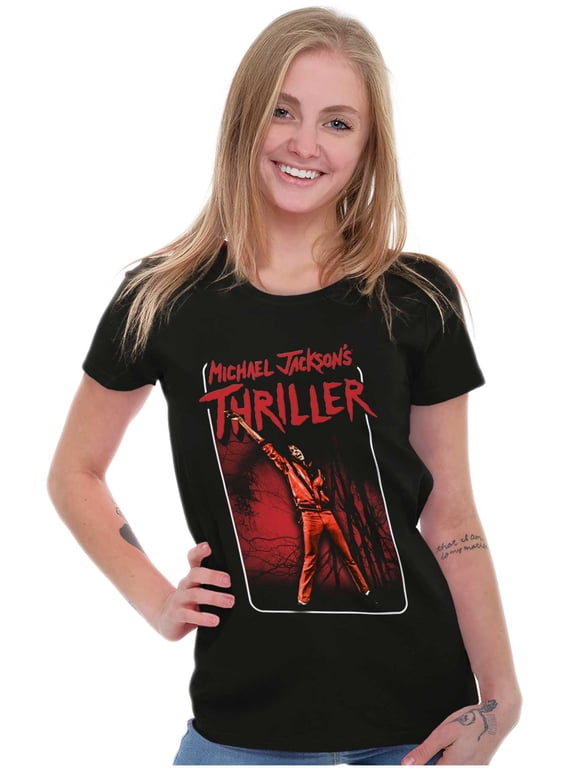 Thriller Dance Music Womens Slim Fit Graphic Tee Brisco Brands X