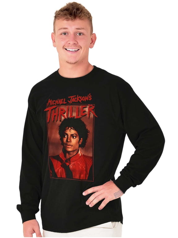 Thriller Music Video Crew Neck Long Sleeve Graphic Tee Brisco Brands S