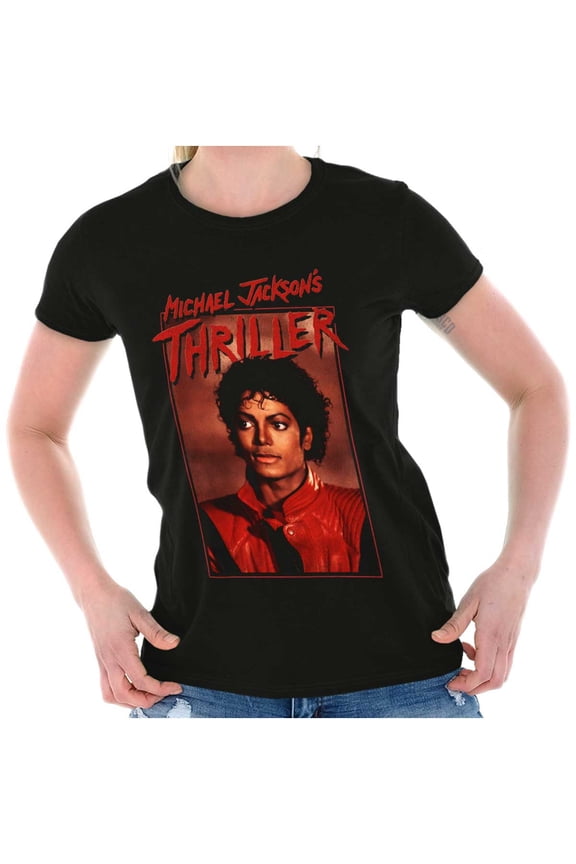 Michael Jackson Thriller Music Video Womens Slim Fit Graphic Tee Brisco Brands S