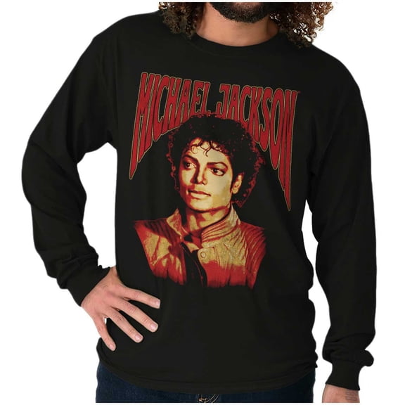 Michael Jackson Thriller Pop Portait Long Sleeve TShirt Men Women Brisco Brands S