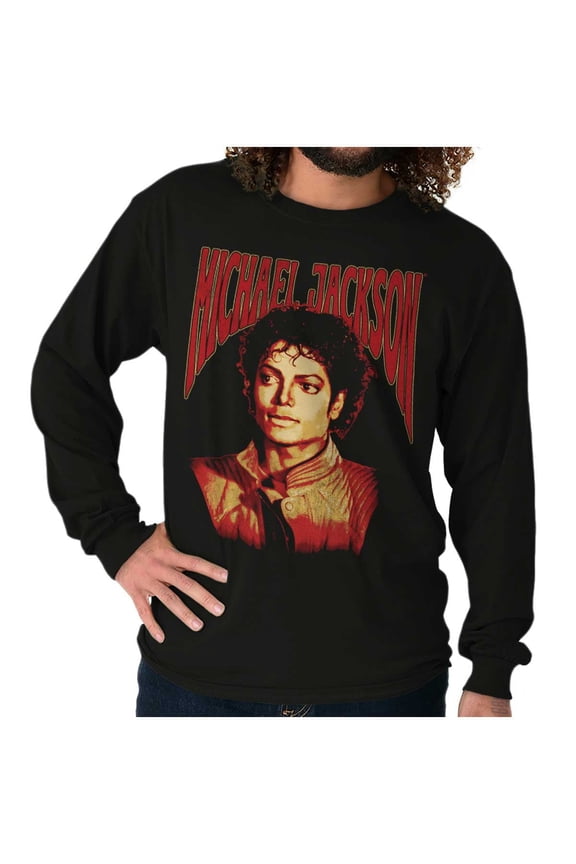 Michael Jackson Thriller Pop Portait Long Sleeve TShirt Men Women Brisco Brands X