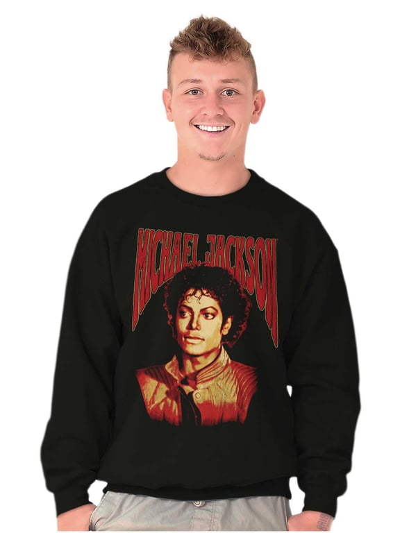 Thriller Pop Portait Graphic Pullover Crewneck Sweatshirt Brisco Brands X