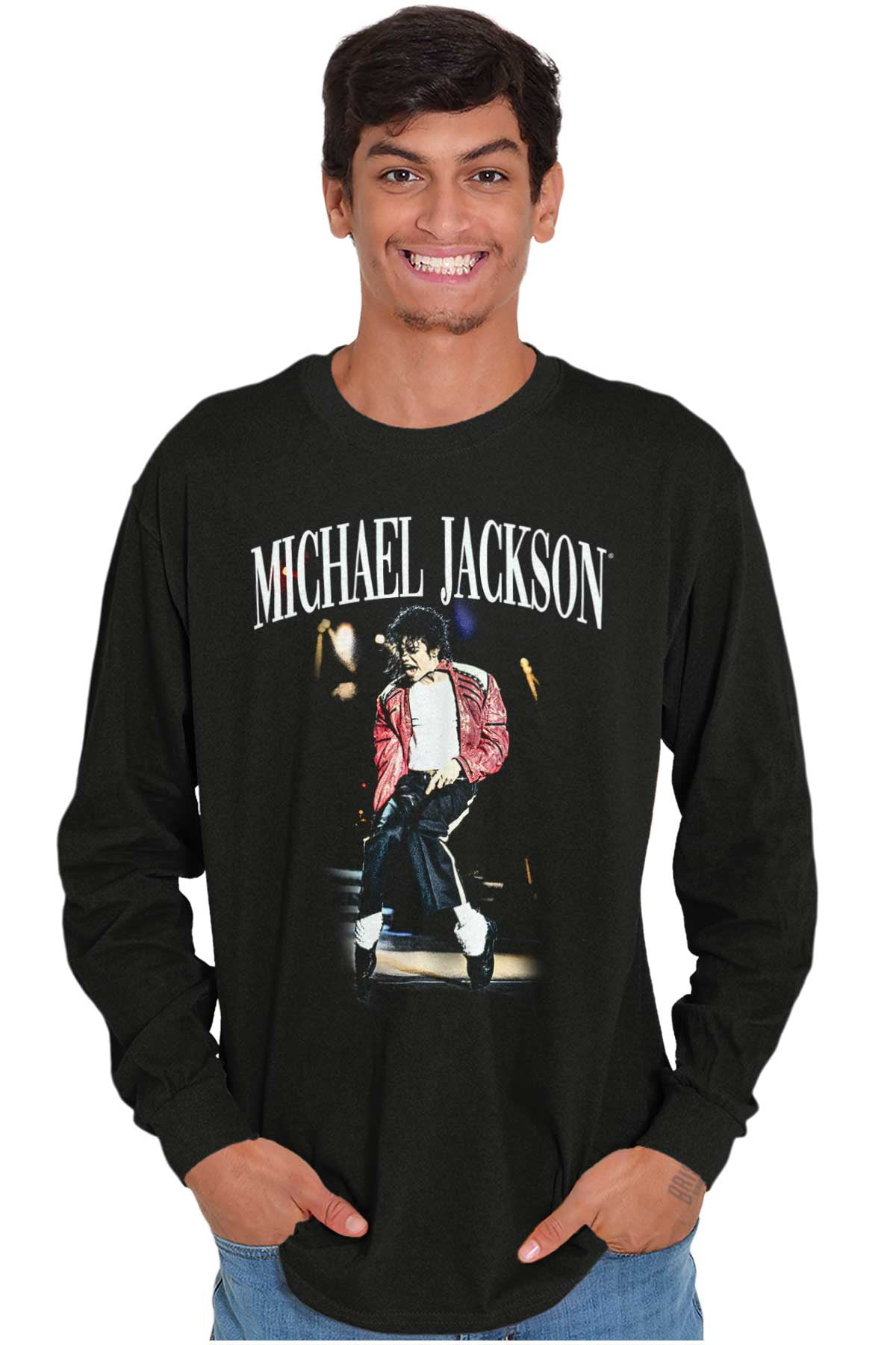 Michael Jackson Thriller Toe Stand Crew Neck Long Sleeve Graphic