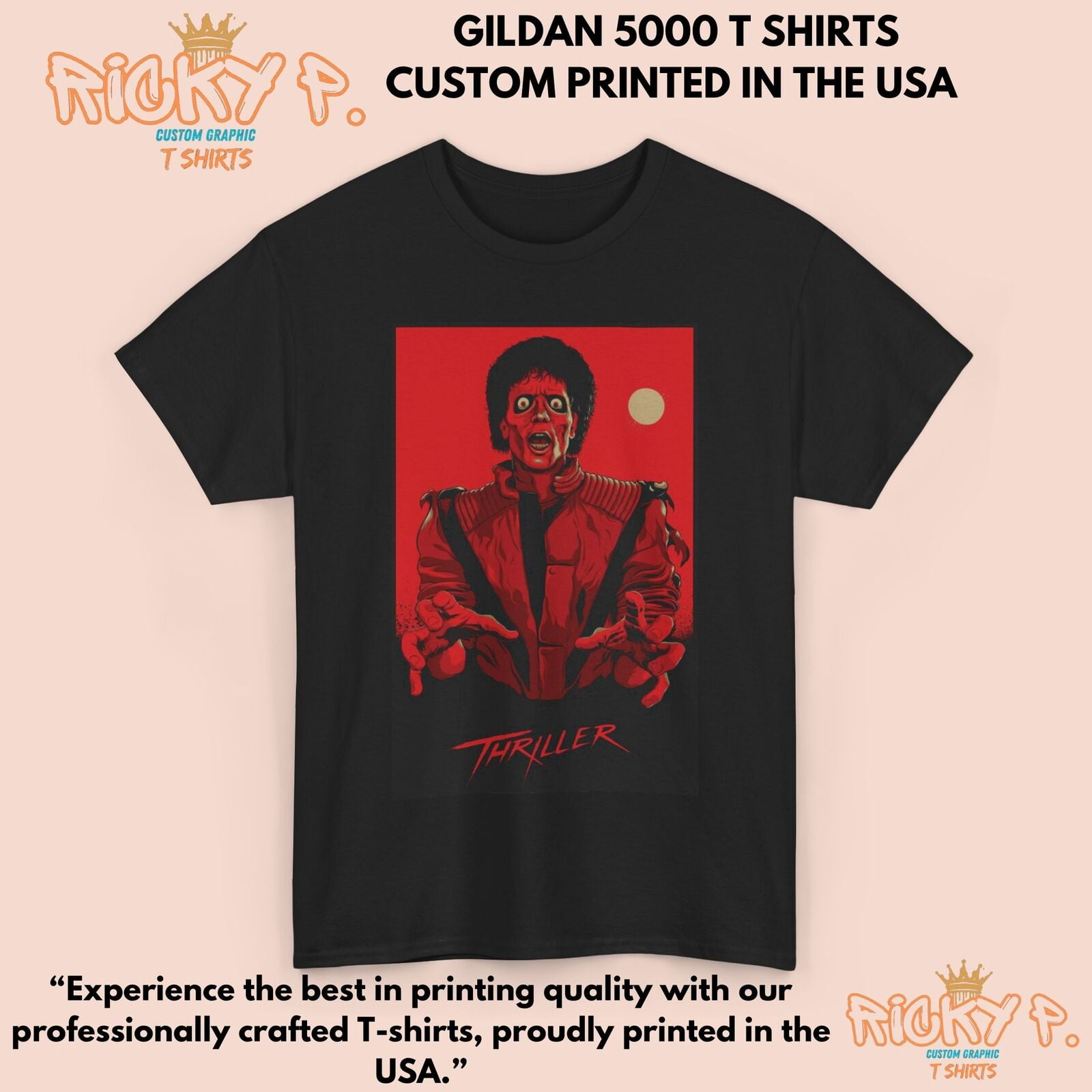 稀少サイズ XXL Michael Jackson Thriller Tシャツ Michael Jackson Thriller T-Shirt Men's Size XS Black Short
