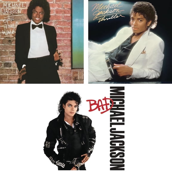 Michael Jackson Vinyl Record Album Collection: Off the Wall / Thriller / Bad - Limited Pressing 3 Vinyl Album Set - Music & Performance - Vinyl