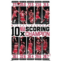 Michael Jordan - 10x NBA Scoring Champion Wall Poster, 22.375" x 34"
