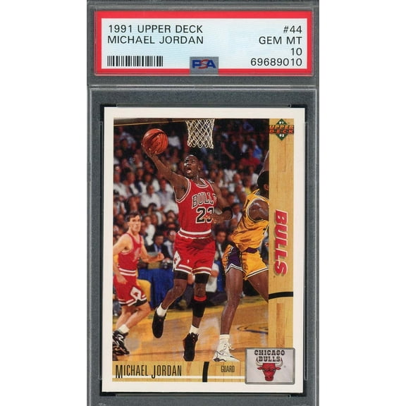 Michael Jordan 1991 Upper Deck Basketball Card #44 Graded PSA 10